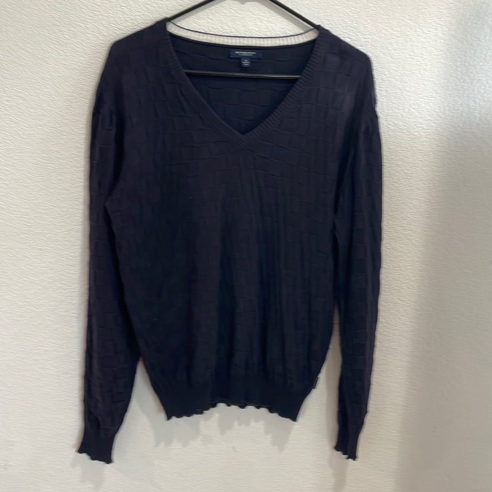 Black Burberry cotton sweater